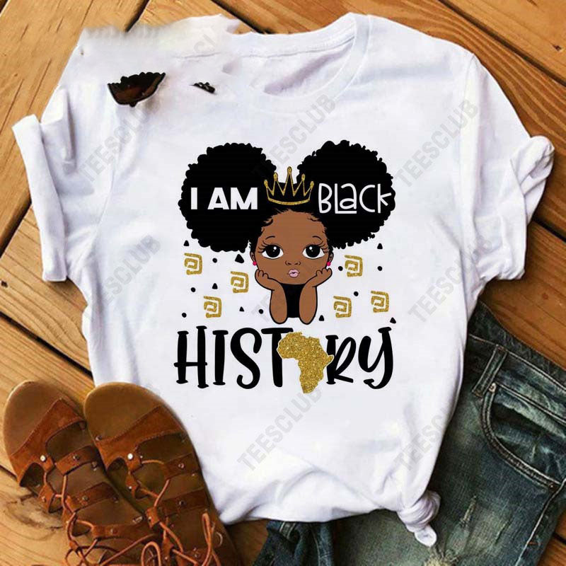 Black African Curly Girl T-Shirt
