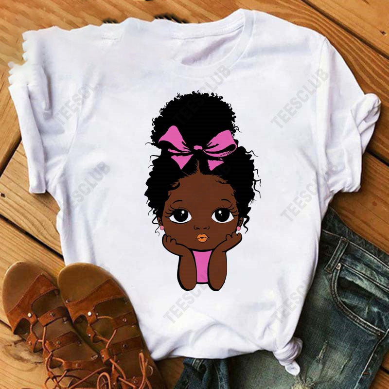 Black African Curly Girl T-Shirt
